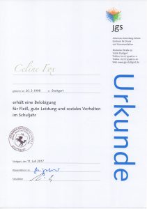 Urkunde-JGS-1J